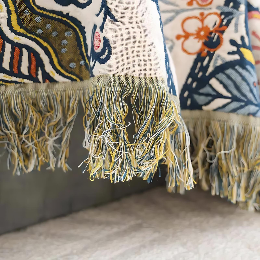 Artistic Flora Jacquard Blanket