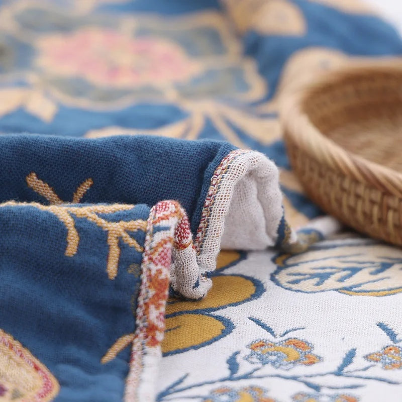 Artistic Weavers' high-quality Flora Jacquard Blanket, elegant decor