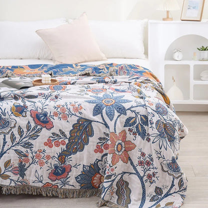 Flora Jacquard Blanket by Artistic Weavers, comfortable home textiles