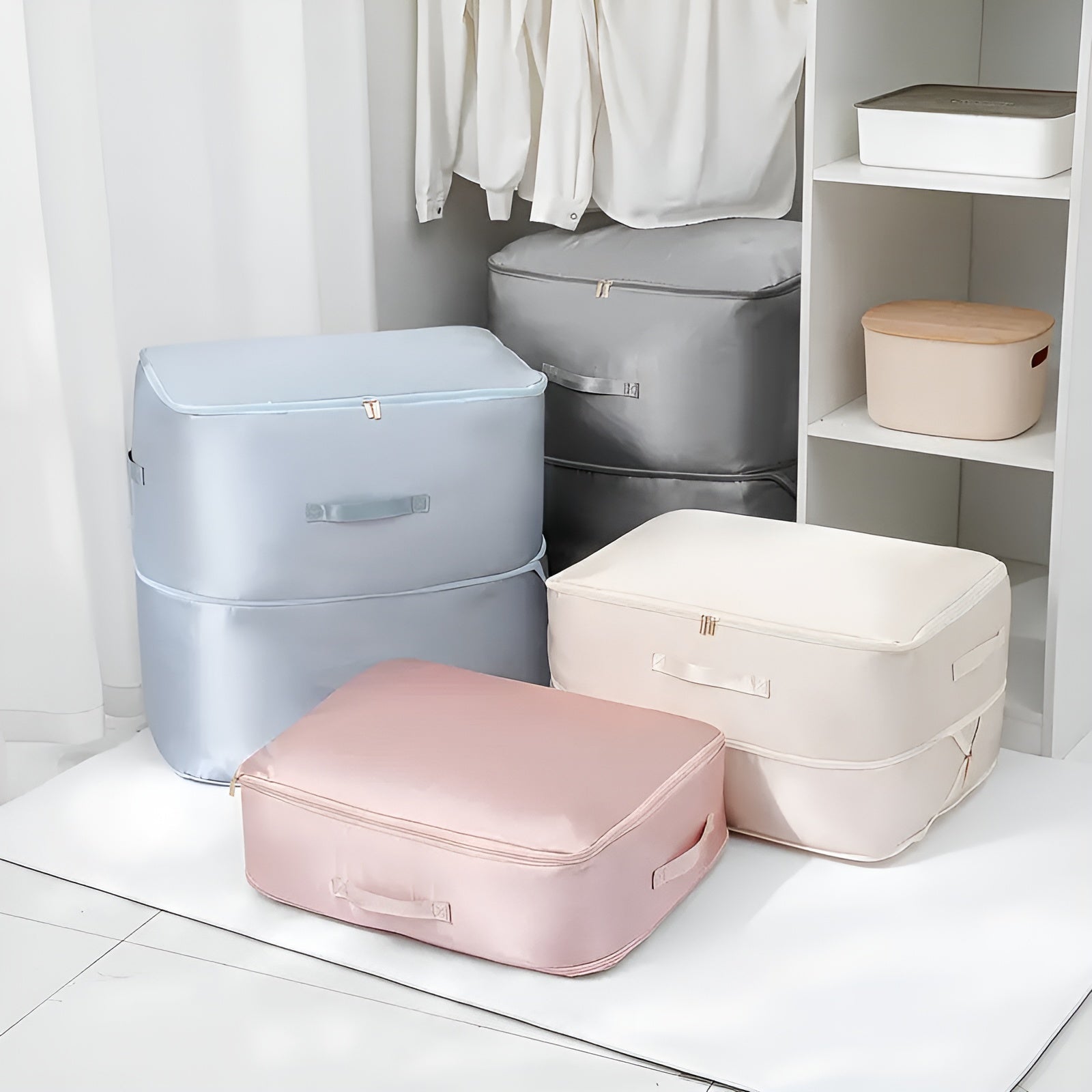 Packing bag with compression for travel and home organization.