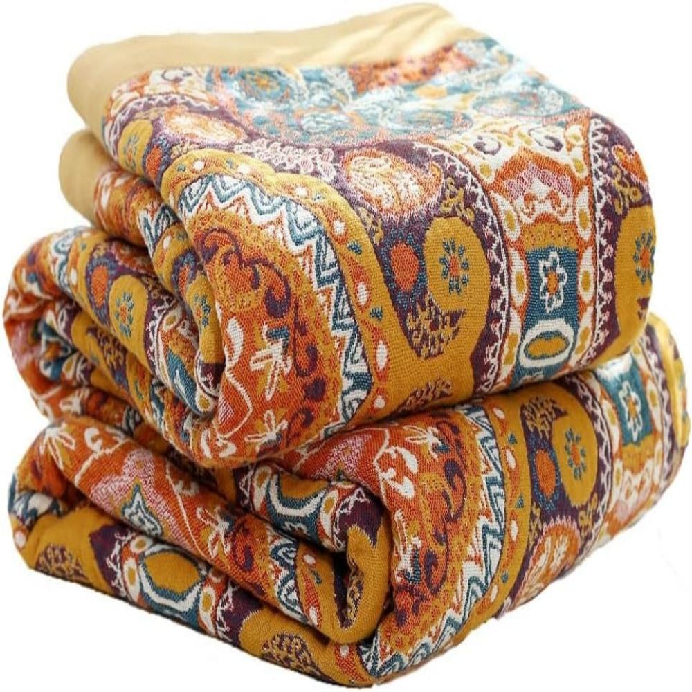 Elara Haus 100% cotton boho-inspired sofa throw blanket