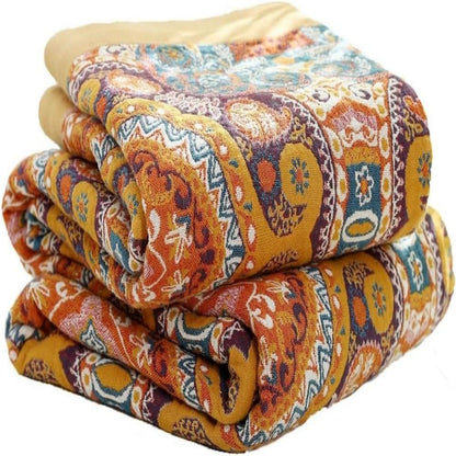 Elara Haus 100% cotton boho-inspired sofa throw blanket