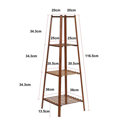 Bamboo plant display rack for indoor and outdoor decoration with a modern design.