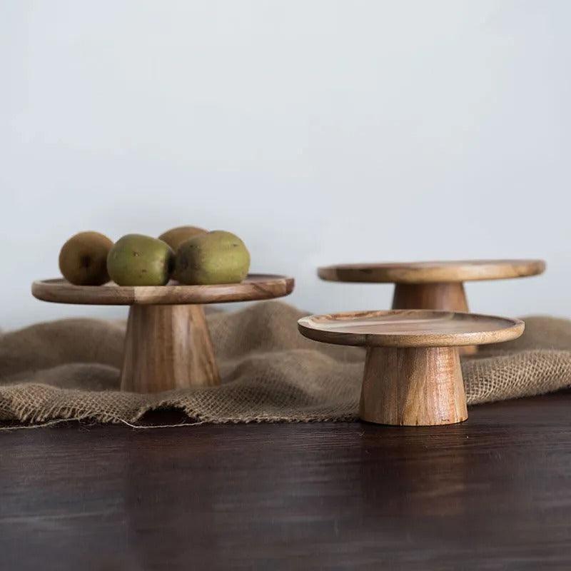 Beautiful natural wood display tray for kitchen utensils with Japanese design flair