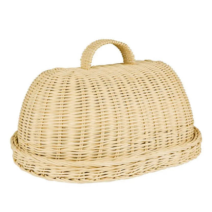 Rattan Bread Basket | Dust-Proof Cover & Kitchen Organizer 0