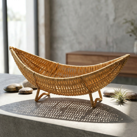 Elara Haus Artisanal Woven Willow Storage Basket