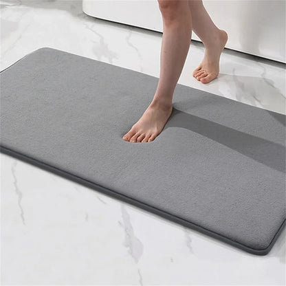 Elara Haus Bath Mat - Velvet Memory Foam Non Slip Bathroom Mats 1
