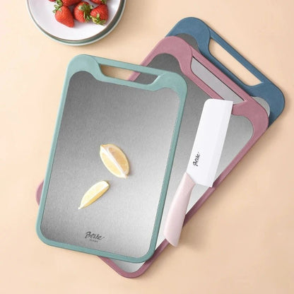 Stainless steel Elara Haus chopping board with rice husk fiber for easy food chopping