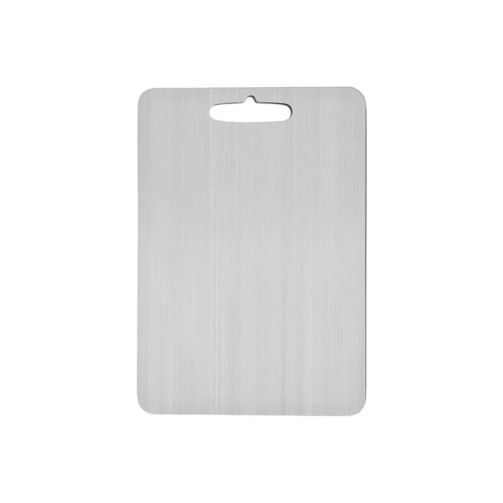 Antibacterial titanium chopping board by Elara Haus with ergonomic design