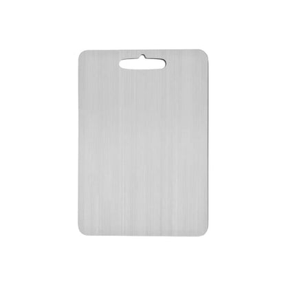 Antibacterial titanium chopping board by Elara Haus with ergonomic design