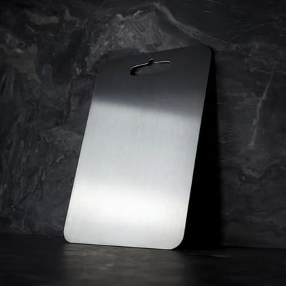 Close-up of Elara Haus titanium antibacterial chopping board for kitchen use