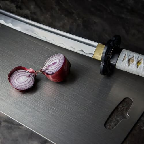 Titanium antibacterial chopping board by Elara Haus for durable kitchen use