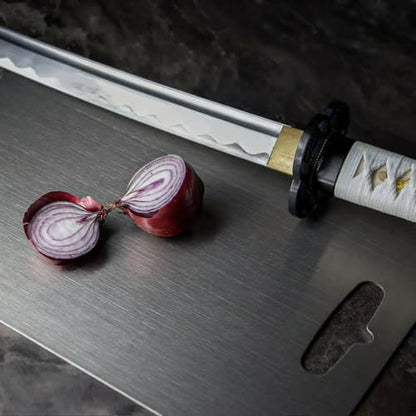 Titanium antibacterial chopping board by Elara Haus for durable kitchen use