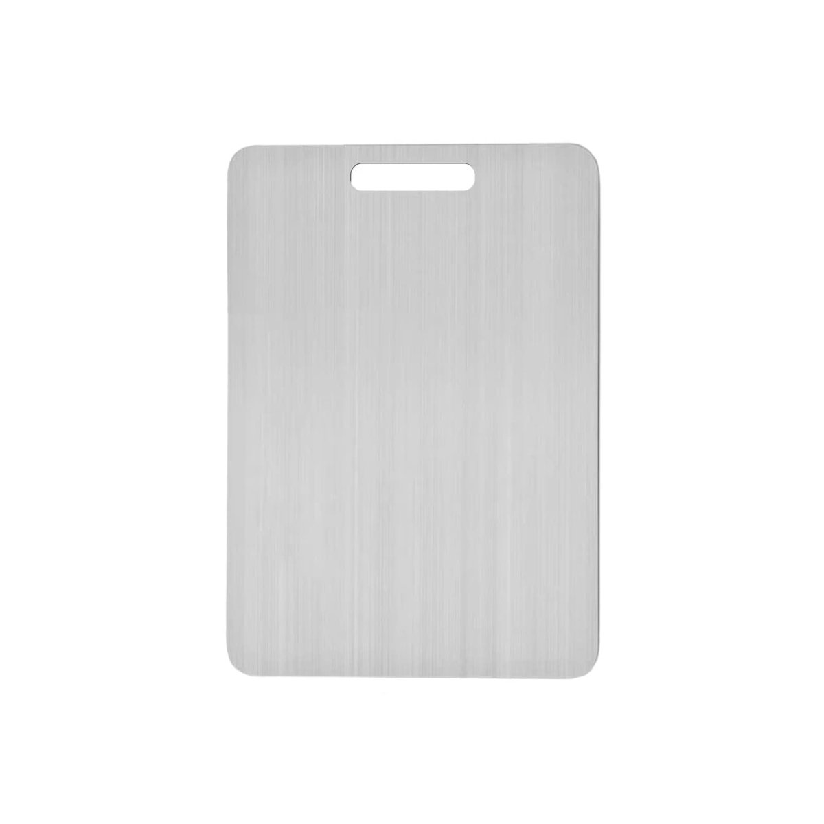 Close-up of Elara Haus titanium antibacterial chopping board in use