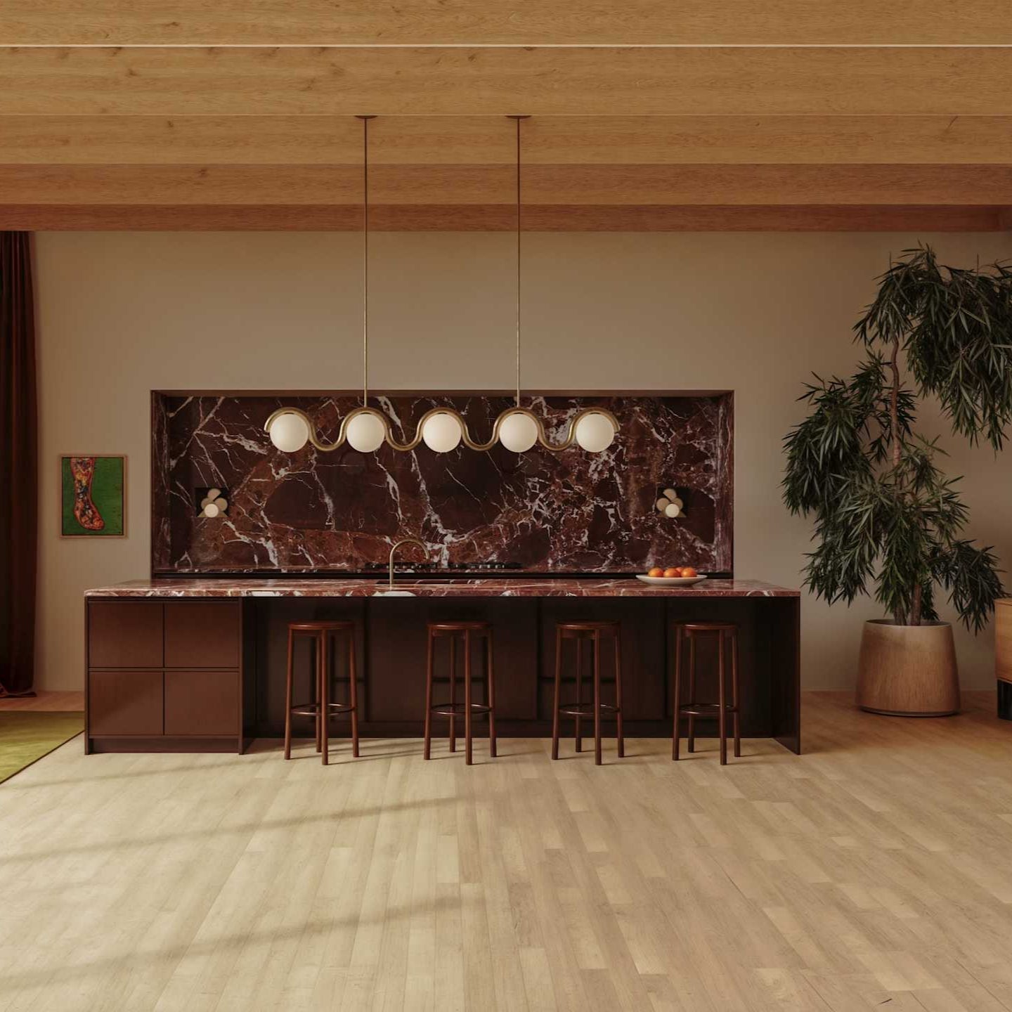 Elara Haus Designer Chandelier - Metal And Glass Modern Chandeliers 4