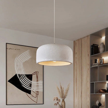 Pendant Light Japanese Wabi-Sabi Resin Pot Lid, white / brown 5
