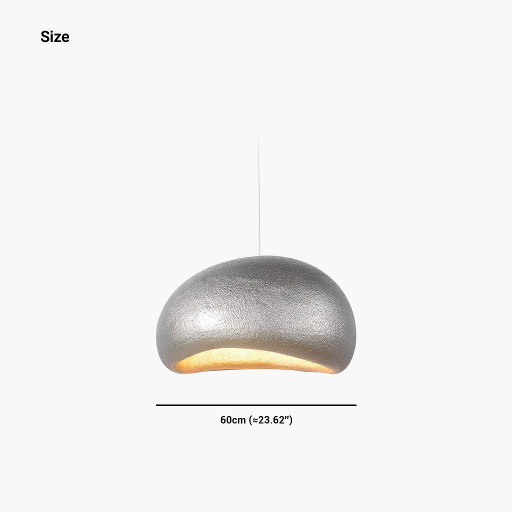 Pendant Light Japanese Wabi-Sabi Cloud, Metal Silver / Black 6