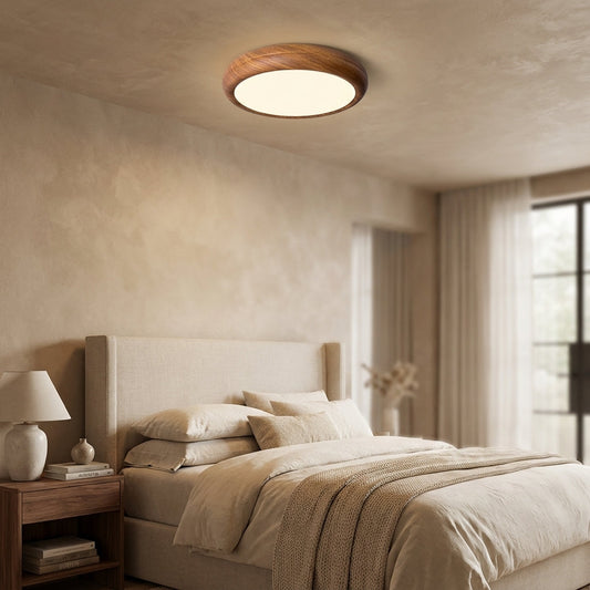 Elara Haus Flush Mount Ceiling Light - Metal Acrylic Dimmable LED Ceiling Light Fixture