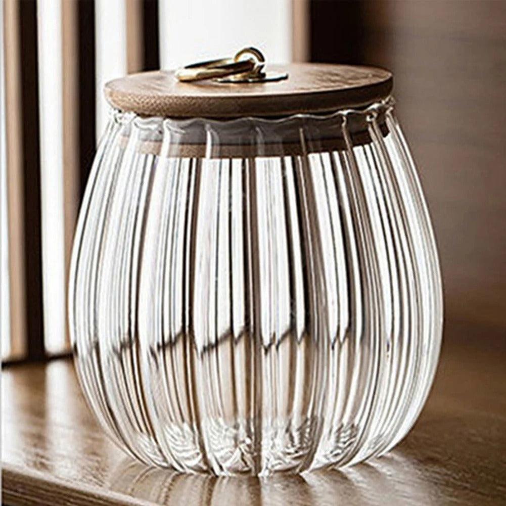 Relief Storage Container | Glass & Wood 4