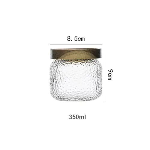 Glass storage container with wooden lid and airtight seal