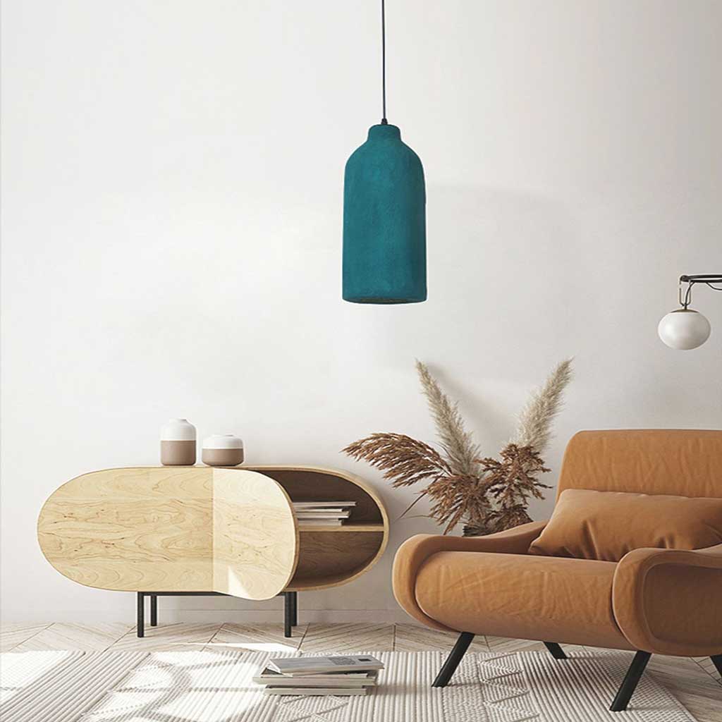 Pendant light minimalist Wabi-Sabi bottle, dark green 1