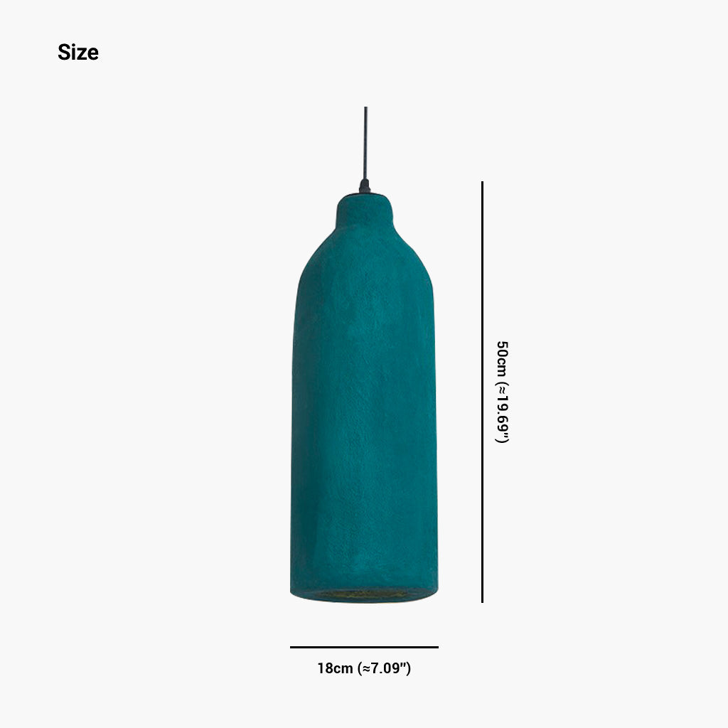Pendant light minimalist Wabi-Sabi bottle, dark green 7