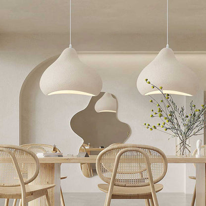 Pendant lamp Japanese Wabi-sabi irregular shape, white / beige 4
