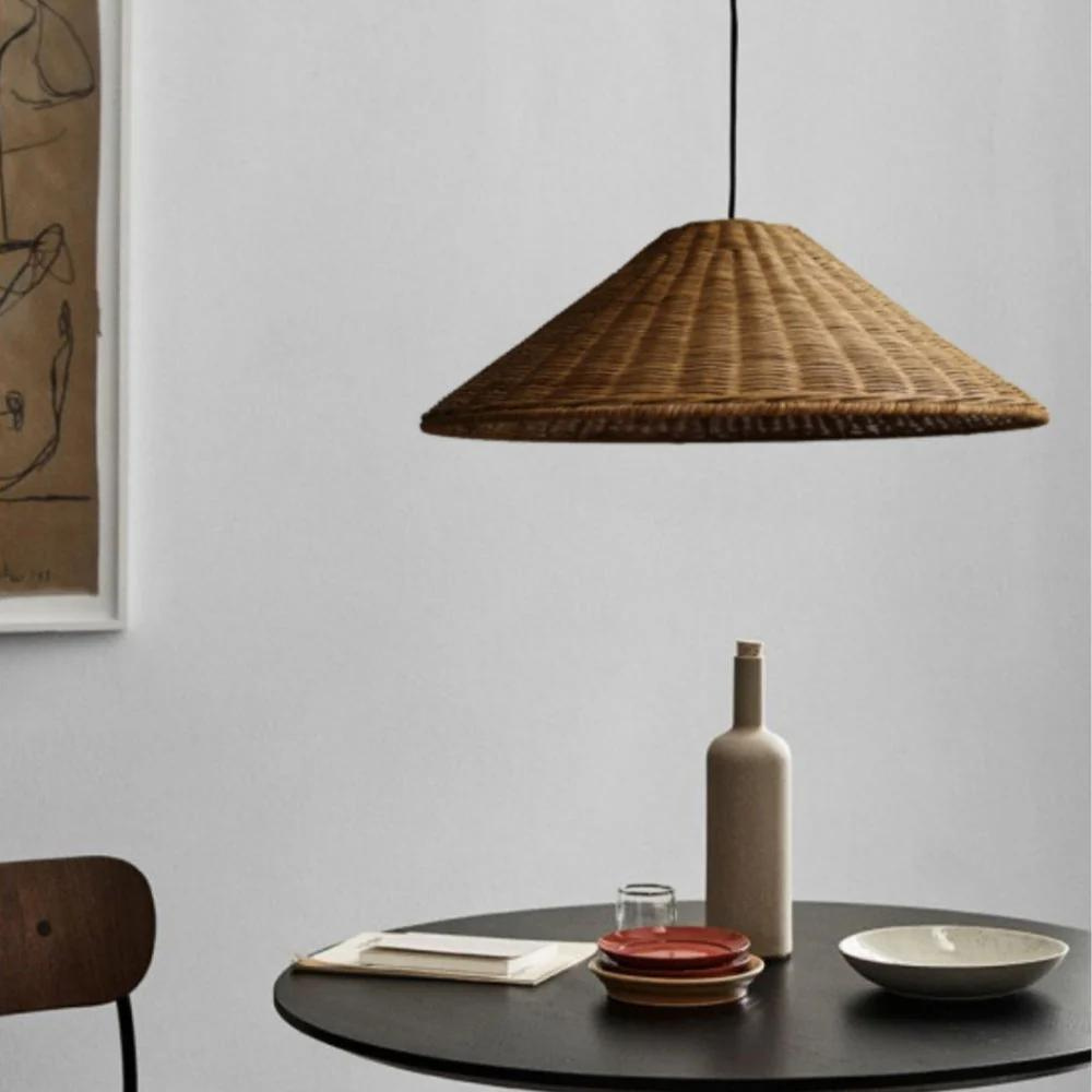 Japandi Artisan Shine Rattan Pendant Light 2