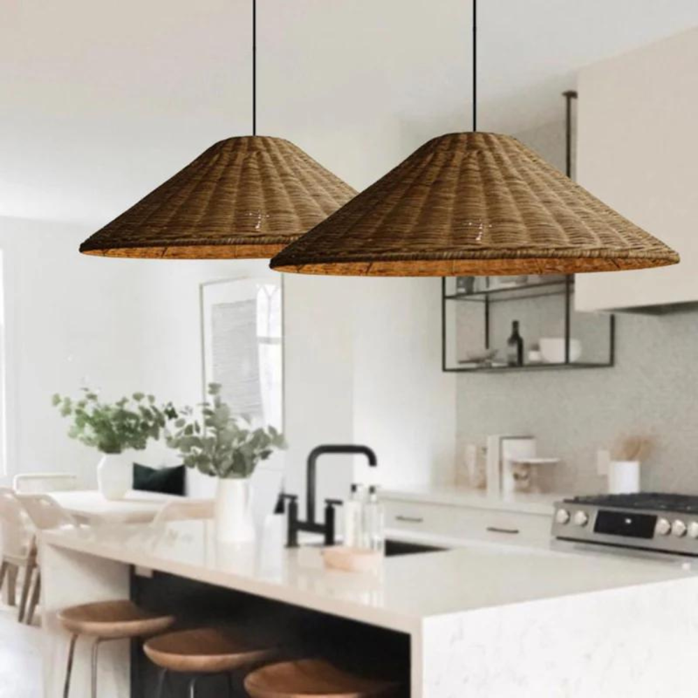 Japandi Artisan Shine Rattan Pendant Light 3