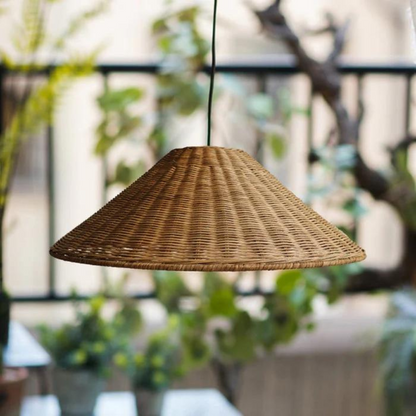 Japandi Artisan Shine Rattan Pendant Light 5