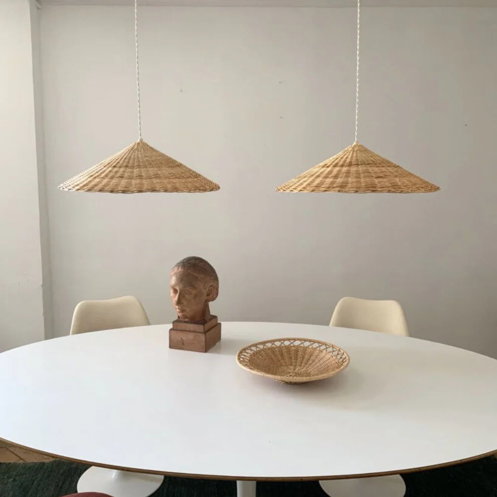 Japandi Artisan Shine Rattan Pendant Light 7