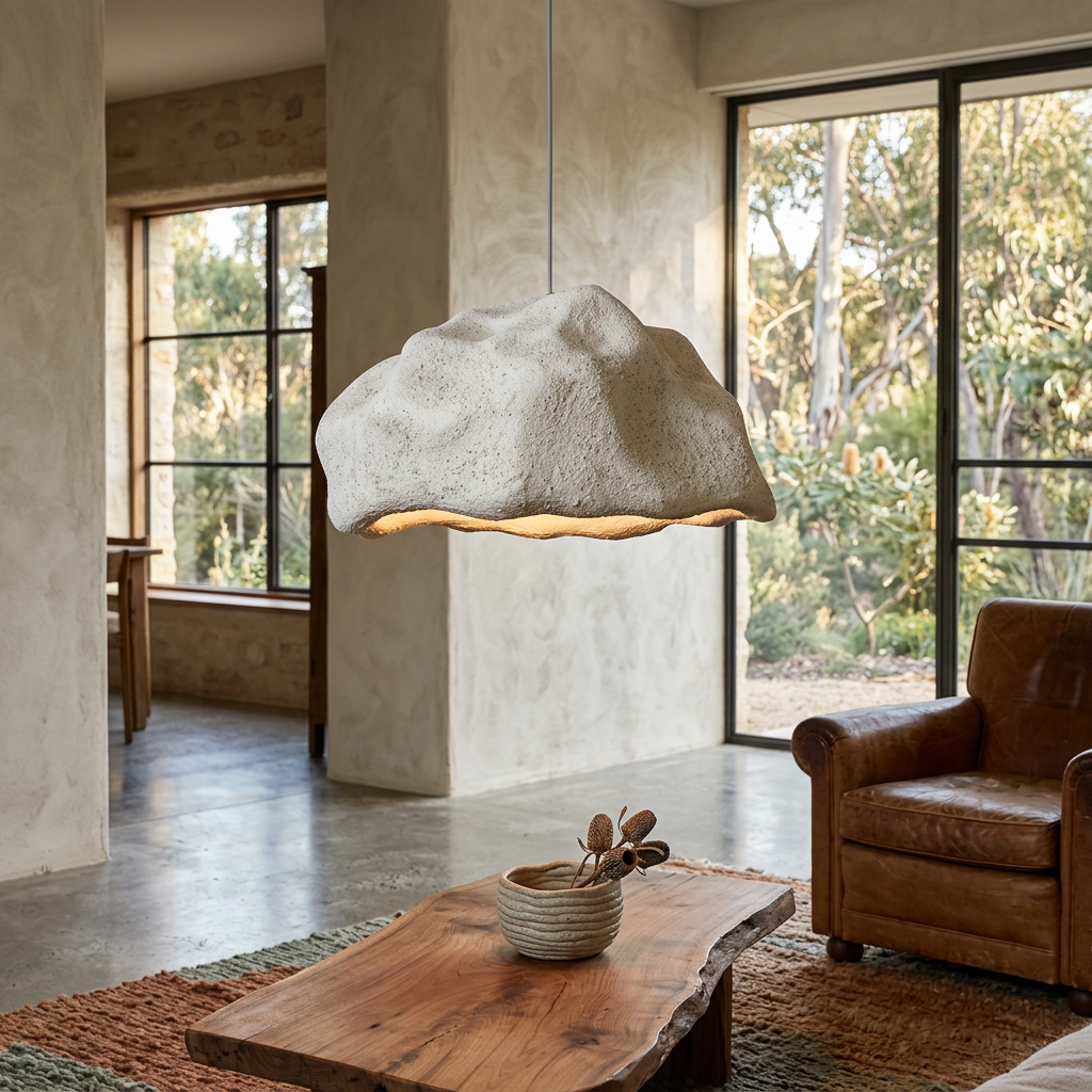 Elara Haus Kintsugi Crag – Architectural Mineral Wabi-Sabi Pendant Light