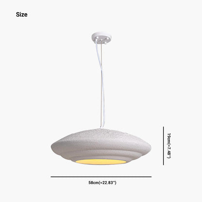 Pendant lamp, unique Japanese Wabi-Sabi cement, white 8