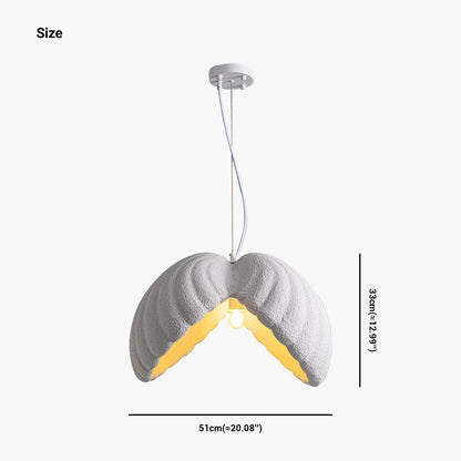 Pendant lamp, unique Japanese Wabi-Sabi cement, white 9