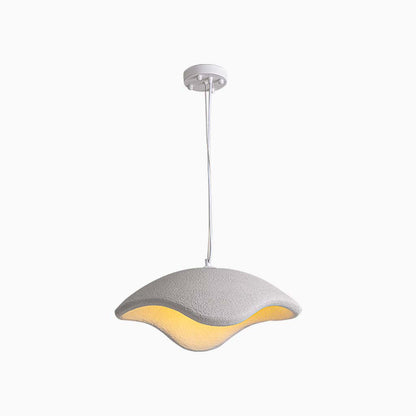 Pendant lamp, unique Japanese Wabi-Sabi cement, white 0