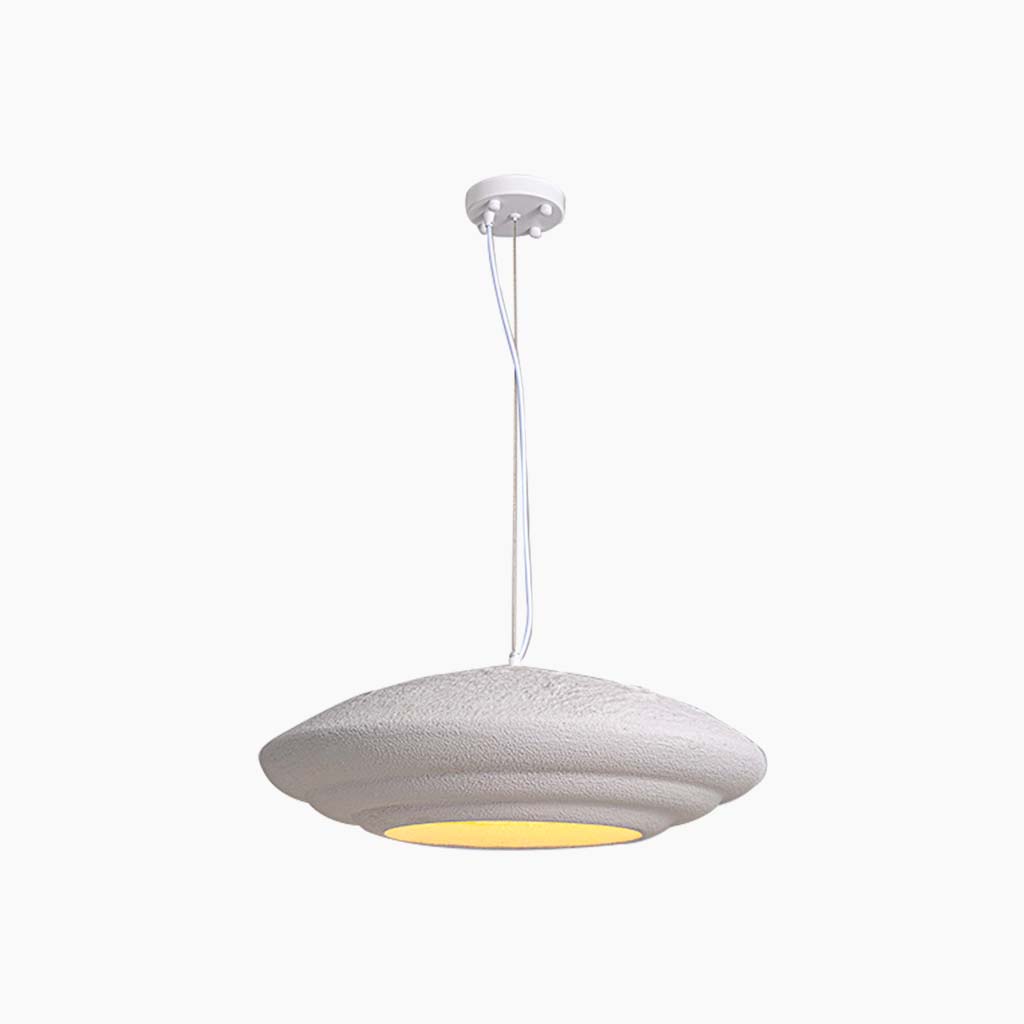Pendant lamp, unique Japanese Wabi-Sabi cement, white 2