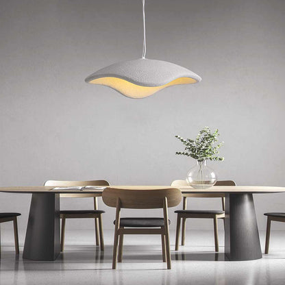 Pendant lamp, unique Japanese Wabi-Sabi cement, white 5