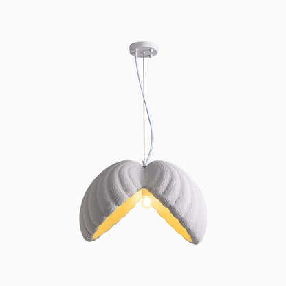 Pendant lamp, unique Japanese Wabi-Sabi cement, white 7