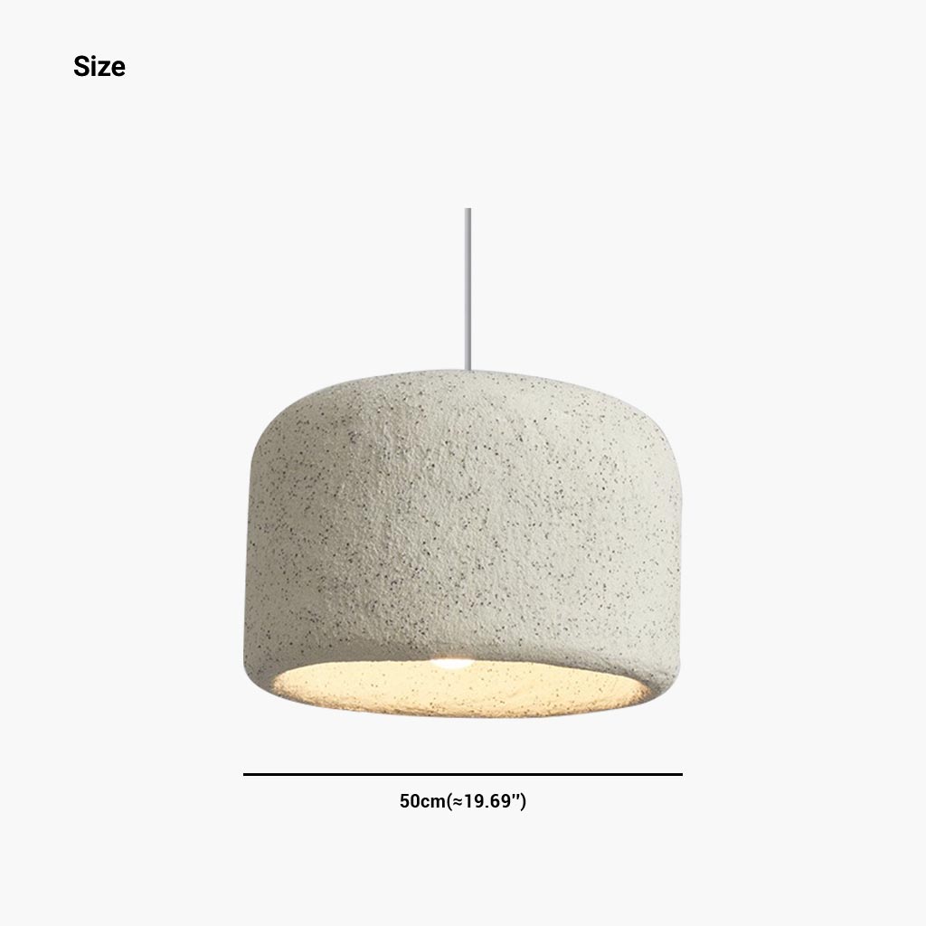 Pendant light minimalist Wabi-Sabi round drum, 3 colors 8
