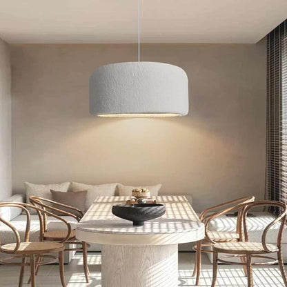 Pendant light minimalist Wabi-Sabi round drum, 3 colors 3