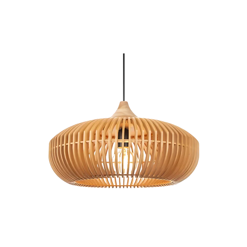 The Halo of Zen Japandi Wood Pendant Light 1