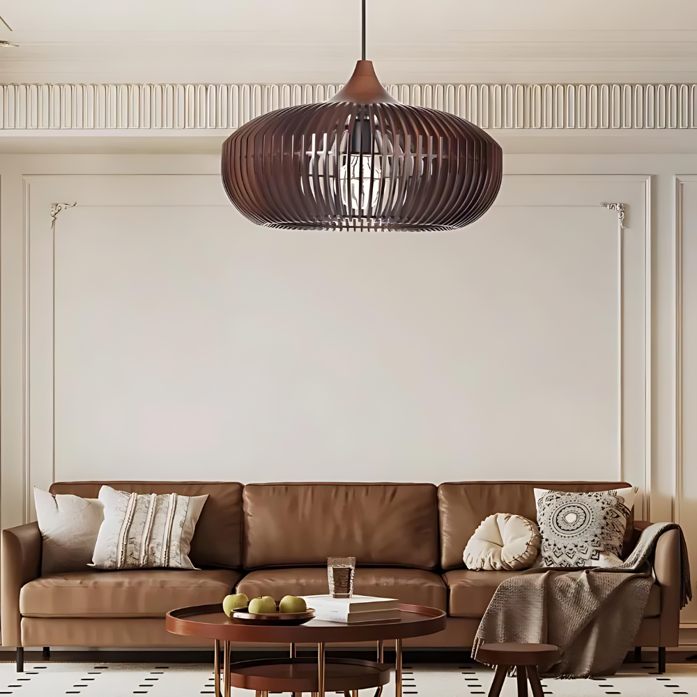 The Halo of Zen Japandi Wood Pendant Light 4