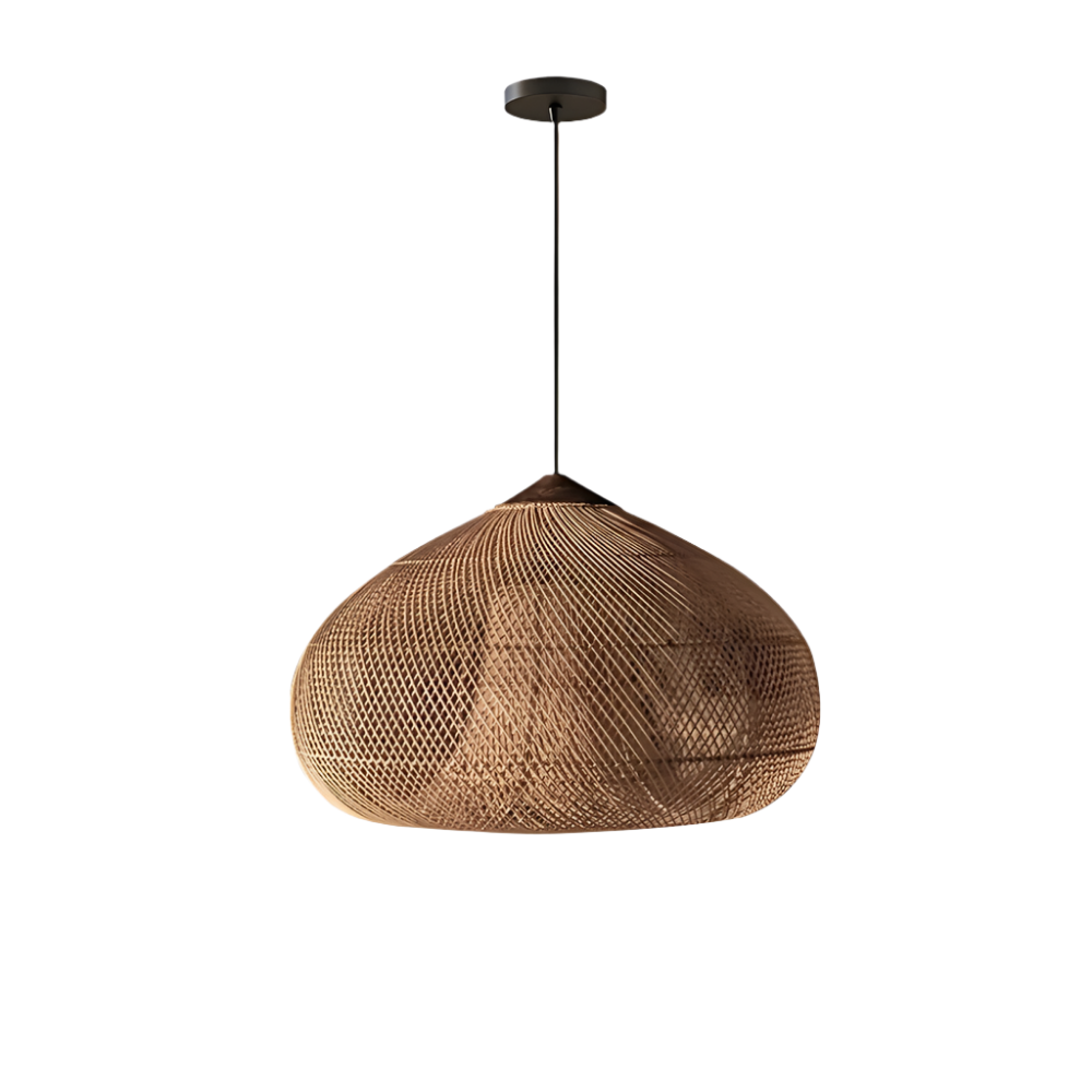 Elegant Handmade Rattan Japandi Pendant Light 2