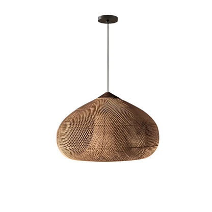 Elegant Handmade Rattan Japandi Pendant Light 2