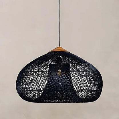 Elegant Handmade Rattan Japandi Pendant Light 4