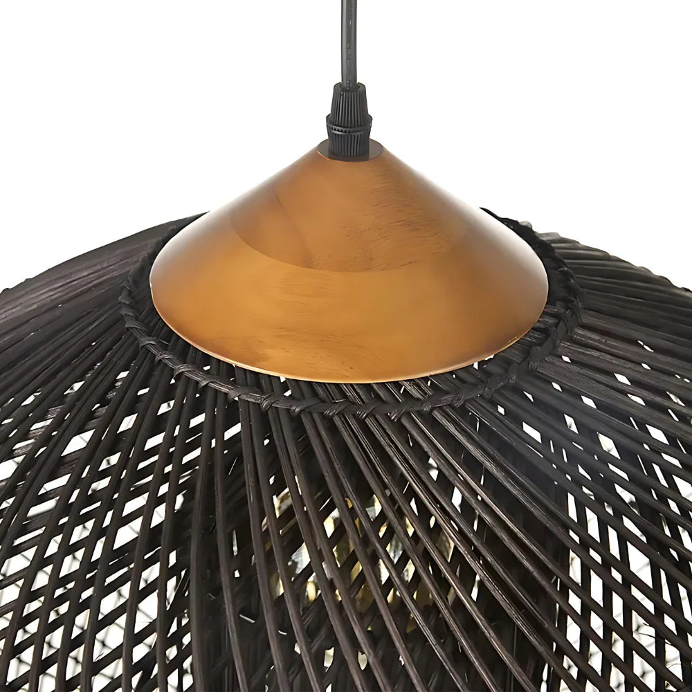 Elegant Handmade Rattan Japandi Pendant Light 5