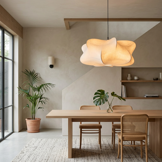 Elara Haus Kintsugi Nebula – Architectural Fabric Japandi Pendant