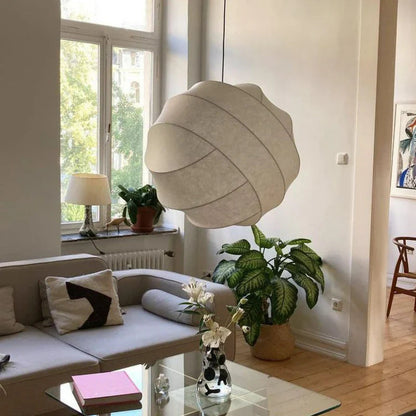 Wabi Sabi Silk Ball Japandi Pendant Light 2