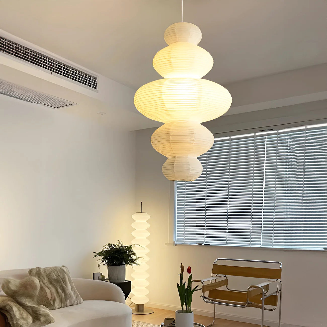 Meiji Rice Paper Japandi Pendant Light 1