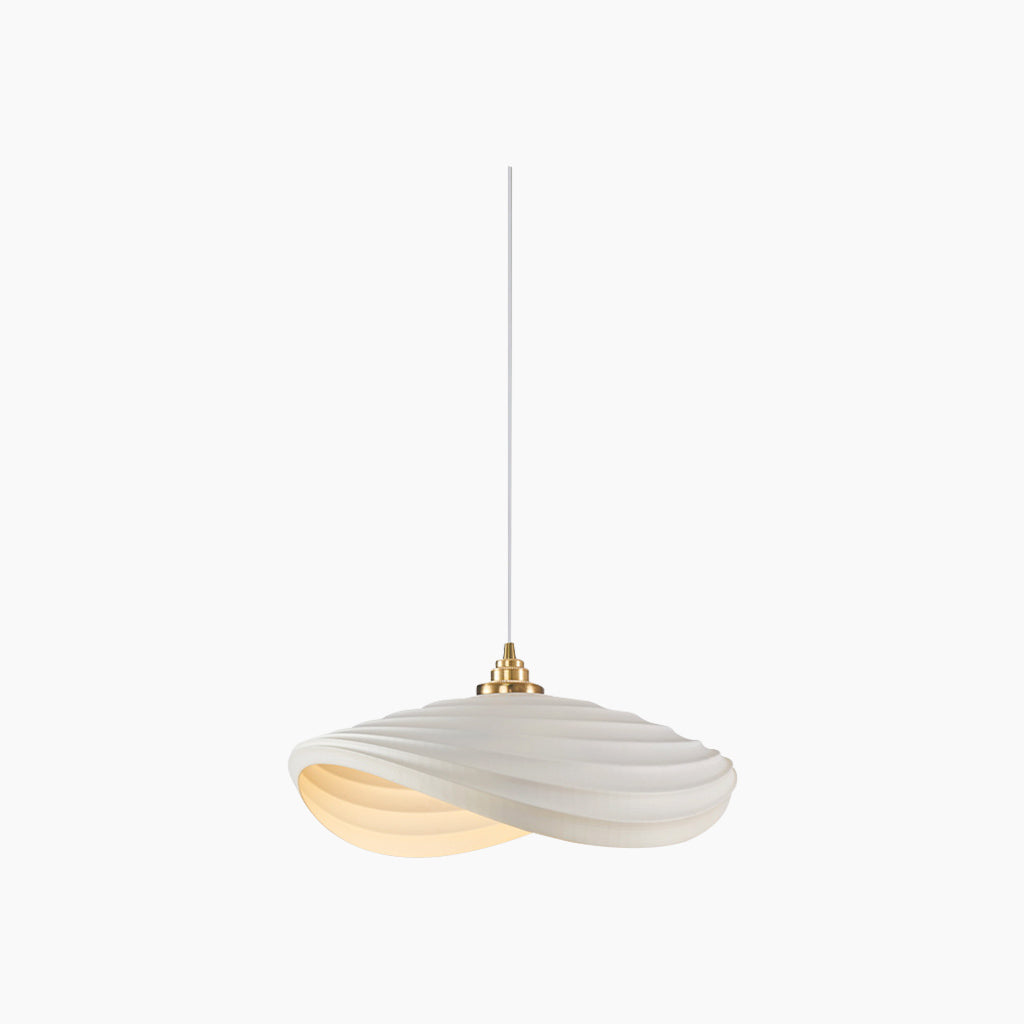 Pendant lamp, unique Wabi-Sabi cream colored, resin 0